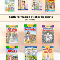 Faith formation sticker booklets - 10 Titles