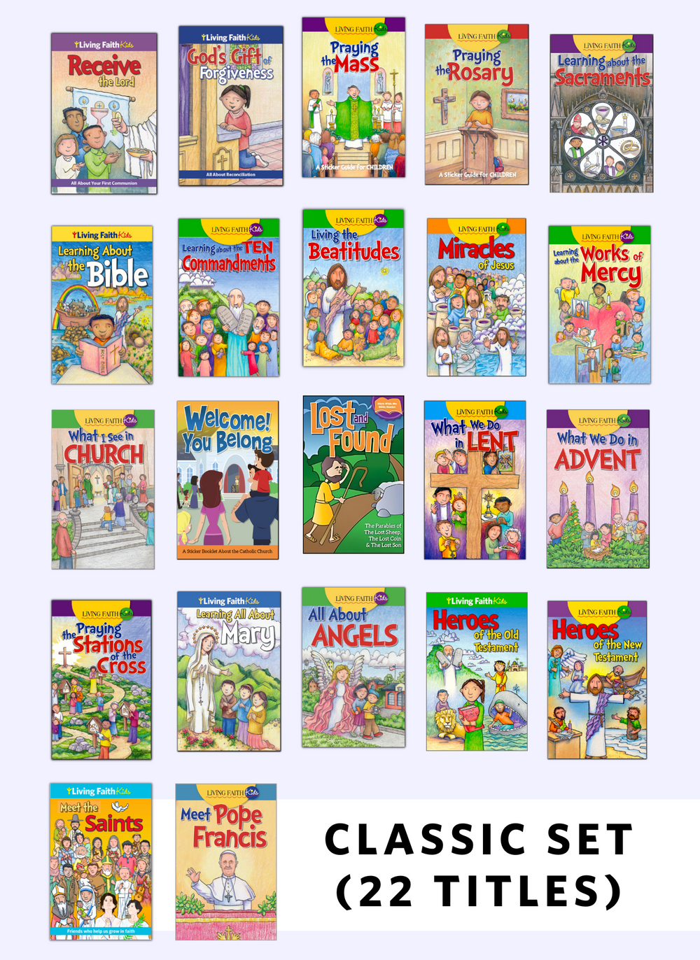Children's sticker Booklets Complete Set - 22 Titles